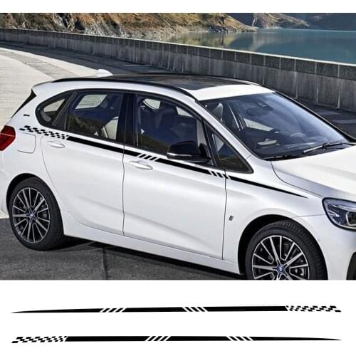 2pcs 260cmx5.5cm Long Stripe Car Stickers Funny Auto Vinyl Film Side Body Decals Car DIY Styling Stickers Car Tuning Accessories