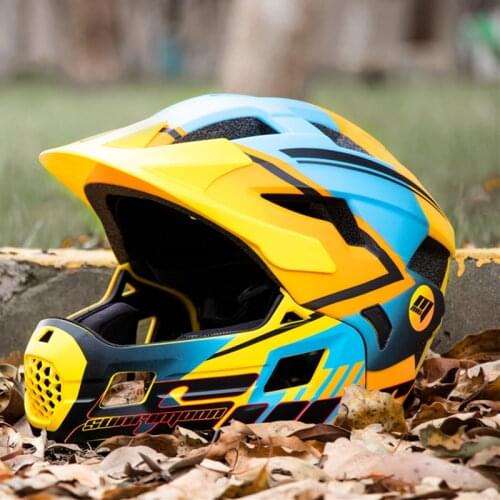 Profession Child Detachable Full Face Cycling Helmet With Rechargeable Light Kid Sports Safety MTB Mountain Road casco ciclismo