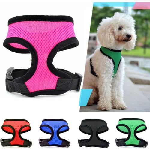 Pet Dog Harness No Pull Breast-Band Breathable Mesh Nylon Pet Dog Collar Soft Running Harness for Dogs Harness Collar Nylon Vest