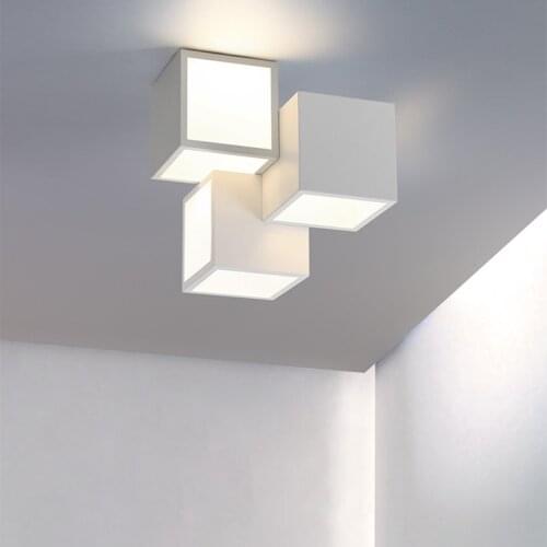 Modern Creativity Combination Ceiling Lamp Black White LED Chandelier for Living Room Bedroom Kitchen Corridor Home Decor Light