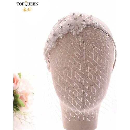 TOPQUEEN Wedding Veil 2020 Flowers Bridal Veil Cage Veu De Noiva Accessoire Cheveux Mariage Wedding Hair Accessories S355-WSFG