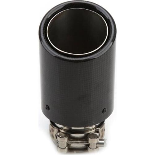 63mm Carbon Fiber Car Modified Reflector Surface Exhaust Pipe Tailpipe Muffler Universal Car Accessories
