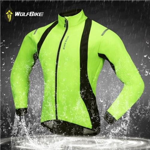 Wolfbike Winter Cycling Jackets bicycle Thermal Fleece sports coat bike windproof Long-sleeved sportswear MTB windbreaker Men