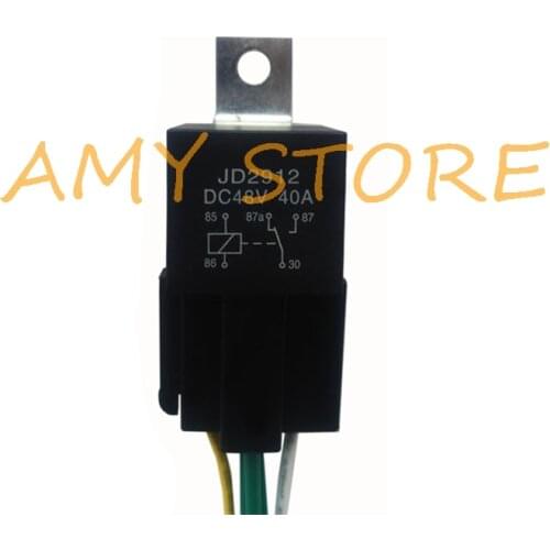 5/12/24/36/48/60/72VDC 4/5Pin DC AMP JD2912 Car Relay 40/80A Socket Car Vehicle Security Power Relay with Socket fuse