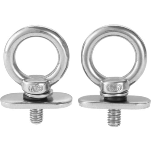 2PCS Kayak Track Mount Tie Down Eyelet Rail Track Screws Track Nut for Bungee Cord Rope Boat Kayak Deck Rigging Boat Accessories