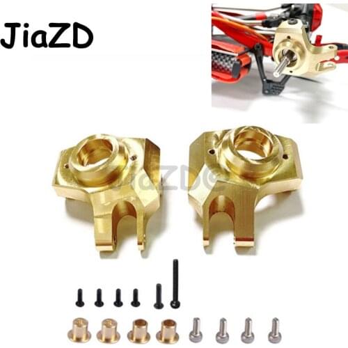 2pcs Heavy Duty Brass Steering Knuckle Front Steering Cups for 1/10 Axial SCX10 II 90046 RC Car Accessories T009