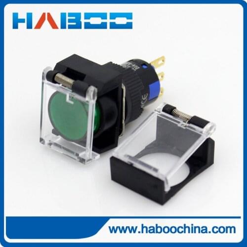 20pcs/lot push button switch protective cover 16mm diameter spring return back protection cover