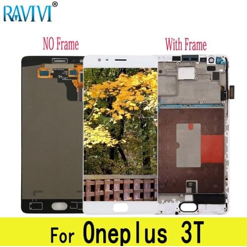 5.5" 3T LCD For Oneplus 3T LCD Display A3010 A3000 Touch Screen Digitizer Assembly Replacement with Frame For Oneplus3T