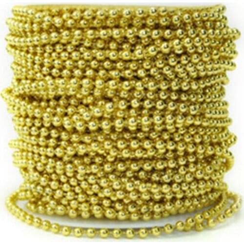 Hot Sale 5M 10mm Cream Pearls Bead Garland Chain Party Wedding Decoration Crafting DIY Center Candle Decor