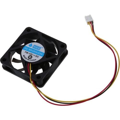 60mm x 60mm x 15mm 3 Pins Cooling Fan w Metal Finger Guards