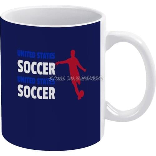 Usa Soccer United States Soccer Design With Soccer Player Coffee Mugs Pattern Coffee Mug 330ml Milk Water Cup Creative Fathers D