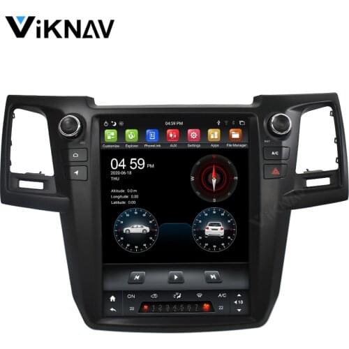 2 DIN Android Car Radio multimedia player For Toyota Fortuner Hilux 2008-2015 car Tesla vertical screen stereo autoradio