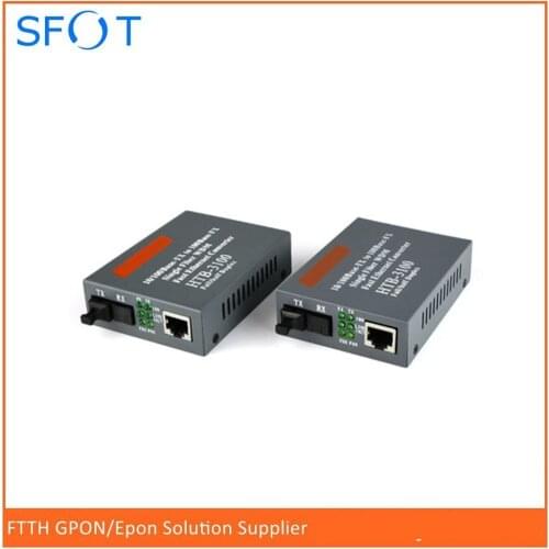 Free Shipping, HTB--3100AB, Optical Fiber Media Converter Fiber Transceiver Single Mode Single Fiber 10/100M 25KM, 1 pair