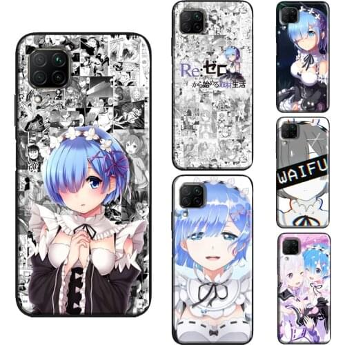 Re Zero Rem Case For Huawei P30 Lite P40 P20 Pro Mate 20 Nova 5T P Smart 2019 Honor 20 9X 8X 8A 10i