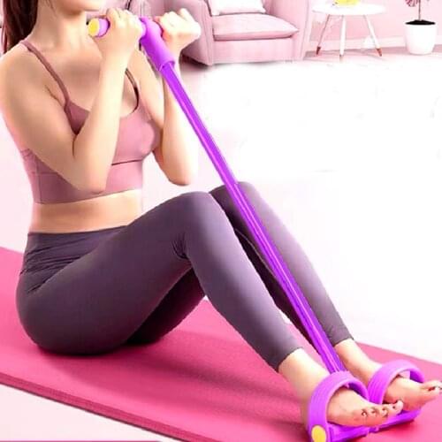 Pedal thruster Four tube elastic rope Family Yoga leg stretch rope Sit ups Lose Weight Thin Stomach Equipment Pull Rope