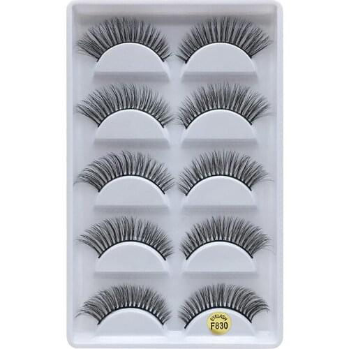 Flash girl wispy lashes F830 lashes 6 model 5pais 3D mink Eye Lashes thick false Eyelashes