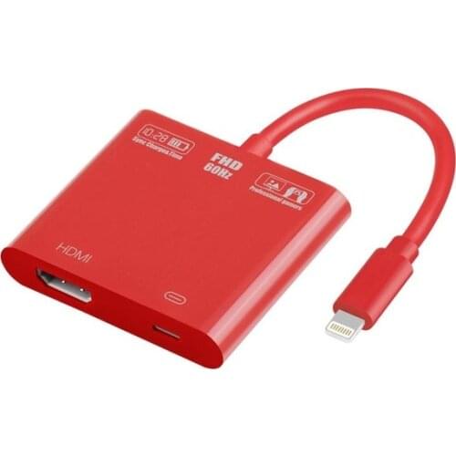 Lightning To HDMI Cable For iPhone Male To HDMI Female Cable HD AV Adapter Cable Support for IPad Ipod IPhone IOS