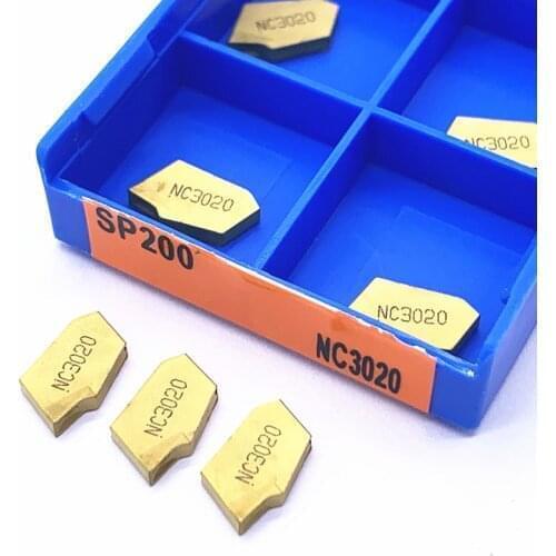 10PCS High Quality SP200 NC3030 NC3020 PC9030 high quality carbide blade metal turning tool and slotting tool