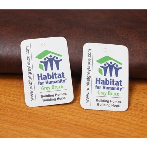 China Wholesale Custom Name Logo Waterproof Printing Paper Hang Tags Label with hole