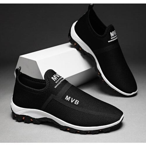 HUCDML Summer Mesh Men Shoes Lightweight Sneakers Men Casual Walking Shoes Breathable Slip on Mens Loafers Zapatillas Hombre