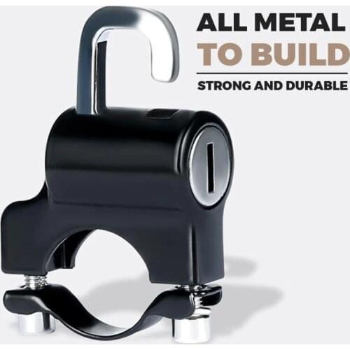 Multifunctional Motorcycle Helmet Lock Universal Motorcycle Helmet Lock Anti-Theft Helmet Security Lock Metal Black Dropshipping