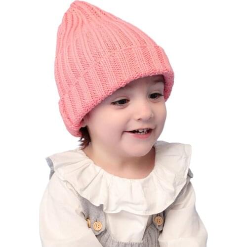 Connectyle Fall Winter Baby Boys Girls Simple Fashion Knit Cotton Cuff Beanie Cap Daily Warm Beanie HatS For Kids