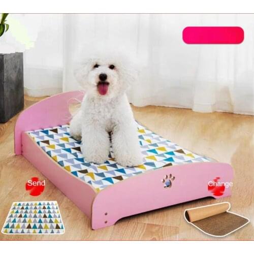 Cat Litter And Dog Bed Four Seasons Universal Small Dog Teddy Bichon Wooden Dog Cushion Removable And Washable