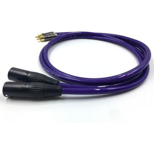 Pair HIFI VDH XLR Female to RCA Male Cable, Hifi 2 Rca to 2 Xlr Cable,Hifi Signal Wire