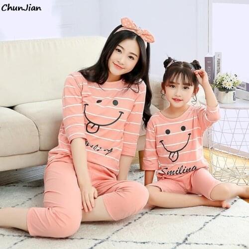 Teenager Boys Girls Summer Short Sleeve Cotton Pajamas Sets Teen Girl Pajamas Suit Homewear Chldrens Sleepwear for 2-20Years