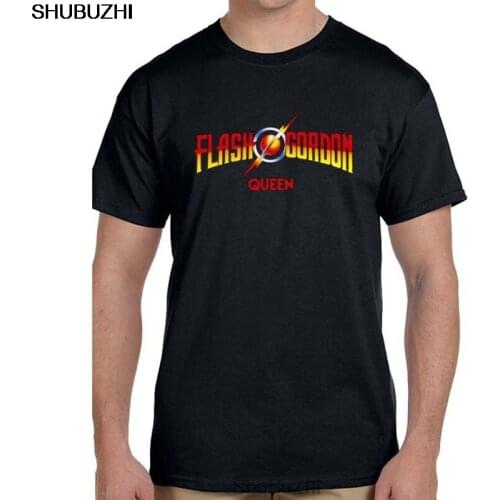 Drop shipping summer style cotton print t-shirt Queen Rock Band Legend Flash Gordon Men t shirt homme casual o-neck cool tshirt