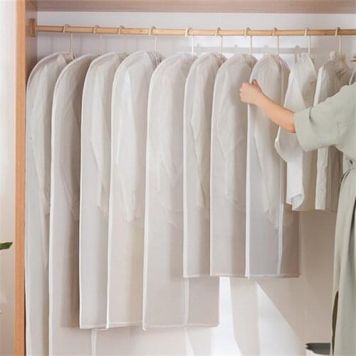 Simple Style PEVA Dust Proof Cover Translucent Clothes Dust Bag Childrens Clothes Storage Bag Non-woven Fabric Edging Covers