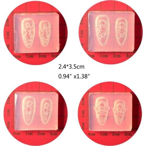 Angel Series Nail Sticker Ornaments Epoxy Resin Mold Nail Art Decorations Silicone Mould DIY Crafts Jewelry Casting Tool