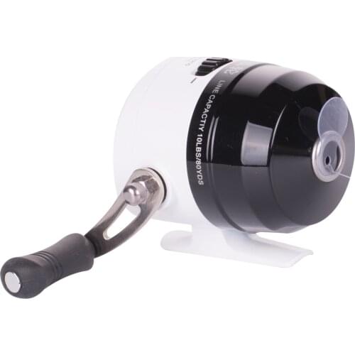 Spinning Wheel Type Fishing Reel Mini Bow Slingshot Reel Wheel Catapult Hunting Shooting Aluminum Spincast Fishing Reel