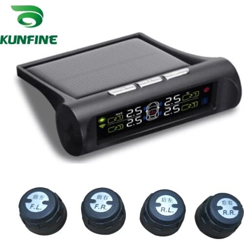 Smart Car TPMS Tire Pressure Monitoring System Solar Energy TPMS Digital LCD Display Auto Security Alarm Systems Internal Sensor