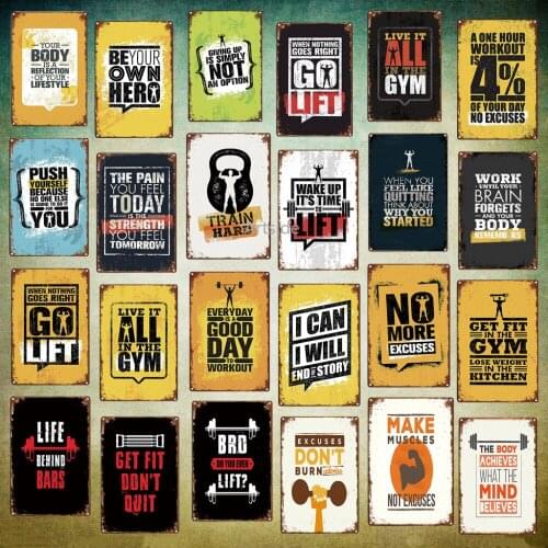 GO LIFT Vintage Home Decor Tin Sign Bar Pub Garage GYM Decorative Metal Sign Retro Painting Metal Plaque Sign