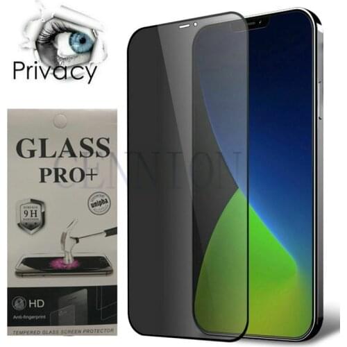 Anti Peep Privacy Tempered Glass Screen Protector For iPhone 13 12 Pro Max 11 XR XS X 8 7 Plus 50 With Paper Retail
