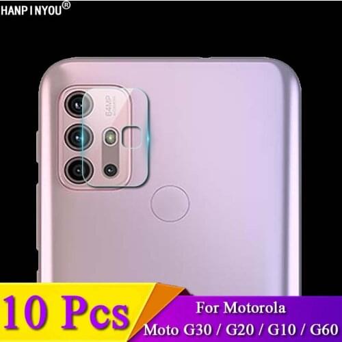10 Pcs For Motorola Moto G30 G10 G20 G60 Ultra Clear Ultra Slim Back Rear Camera Lens Protector Cover Soft Tempered Glass Film