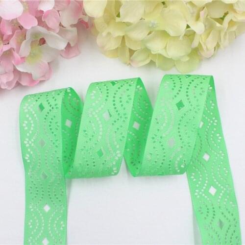 16531-7,38 mm hollow flower series solid color ribbons DIY material, free shipping wedding accessories Packaging