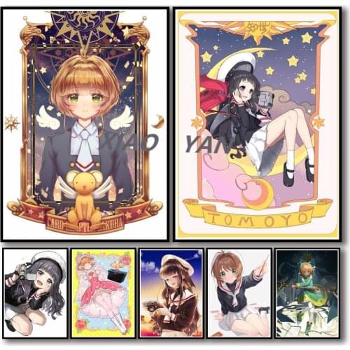 DIY 5D Diamond Painting Anime Card Captor Sakura Poster Diamond Mosaic Diamond Embroidery Picture Rhinestone Home Decor Gift