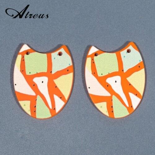 Bohemia Colorful Drop Charms for Earrings Beach Vacation Resin Pendants Accessories DIY Jewelry Making Suplies Handmade Craft