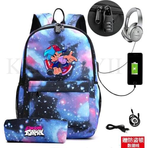 Friday night funkin Children Backpack Kids Cute Cartoon Schoolbag Bookbag Anime Knapsack Preschool Rucksack Gift