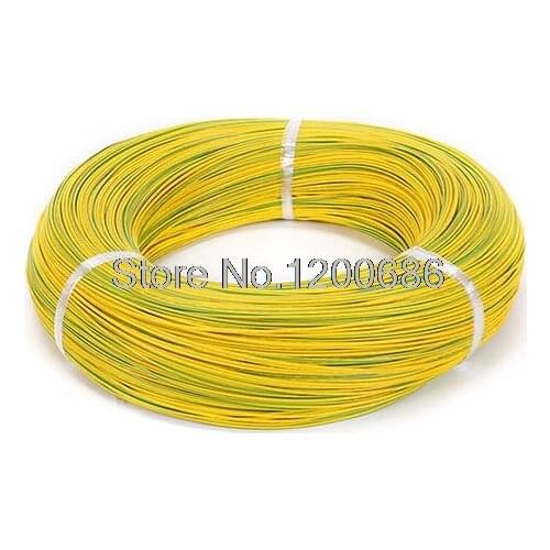 10 Meters UL1007 Electronic Wire 22awg yellow-green PVC Electronic Wire Electronic Cable UL Certification