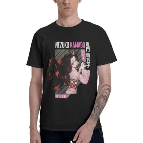 Demon Slayer Kimetsu No Yaiba Harajuku T-shirt Mens T Shirt Short Sleeve 100% Cotton Anime Manga Nezuko Kamado Tshirt Urban Tee