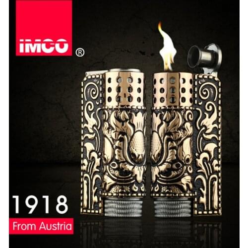 Armor Dragon Kerosene Lighter IMCO Austrian Vintage Retro Double-layer Grinding Wheel Mens smoking Gift Wooden Box