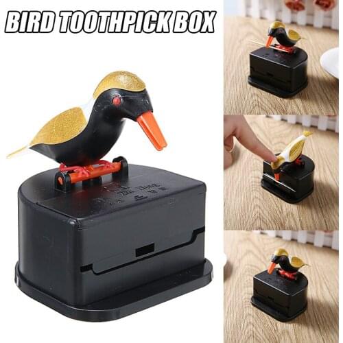 1 Set Cute Little Hummingbird Toothpick Box Automatic Dispenser Holder Organizer Good Practicality And Appreciatio