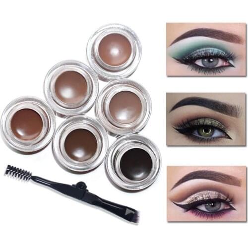 Eyes Comestic Waterproof Eye Liner Gel Makeup Long Lasting Liquid Eyeliner Cream Eyeliner Makeup Set With Black Brush