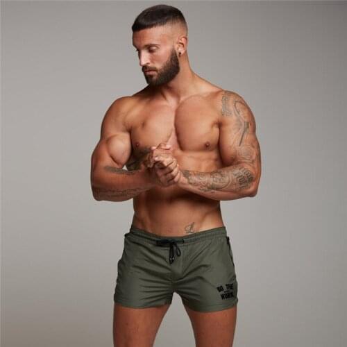 Summer Mens Shorts Elastic Waist Casual Gyms Shorts Bodybuilding Fitness Shorts Muscle Guys Shorts Mens Short Pants B52-27