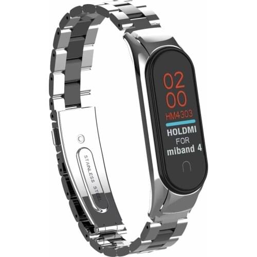 Metal Bracelet for Xiaomi Band 4 Stainless Steel Strap Watch Four Wristband Xiomi Xaiomi Xiami Xaomi Xaiomy Man Women