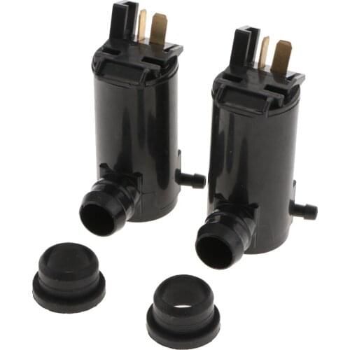 2 PCS Plastic Front Rear Windshield Washer Pump Motor For 12V Vehicles