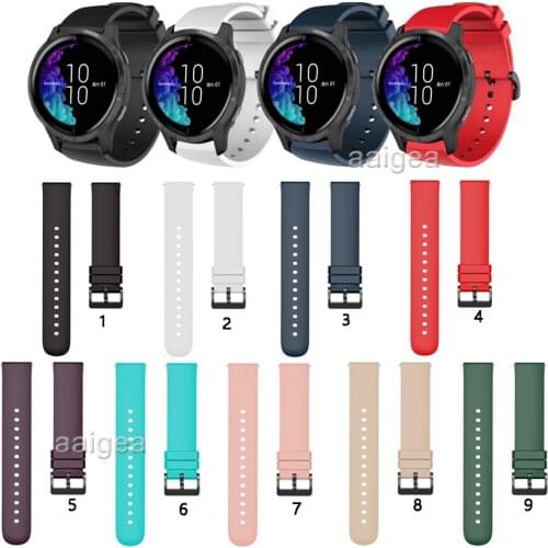 20mm Soft Silicone Sport Strap For Garmin Venu Sq for Vivoactive 3 Music /Forerunner 645 245 Smart Watch Replacement Band